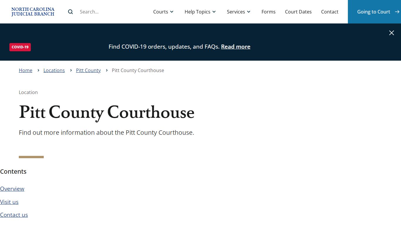 Pitt County Courthouse | North Carolina Judicial Branch