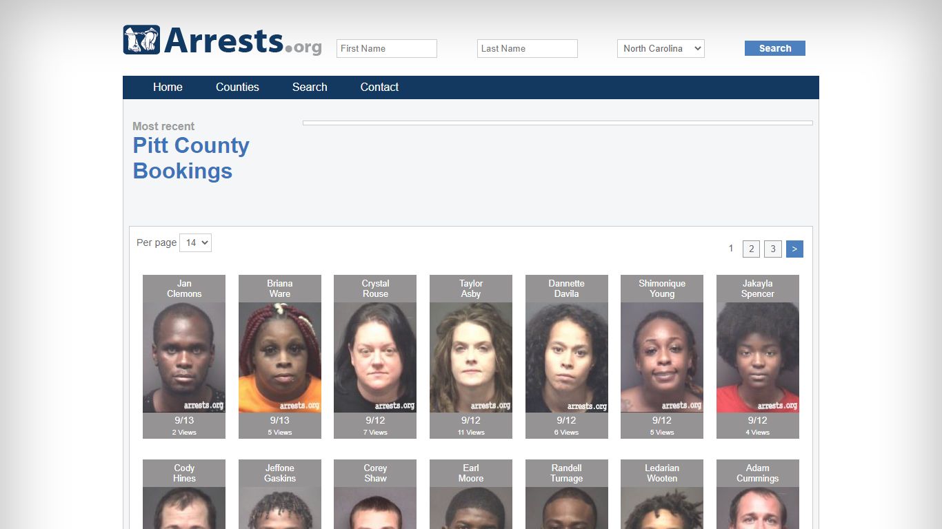 Pitt County Arrests and Inmate Search